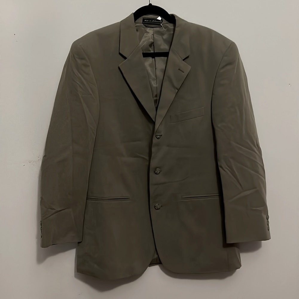 Vintage Jeffrey Banks Olive Green Suit Jacket